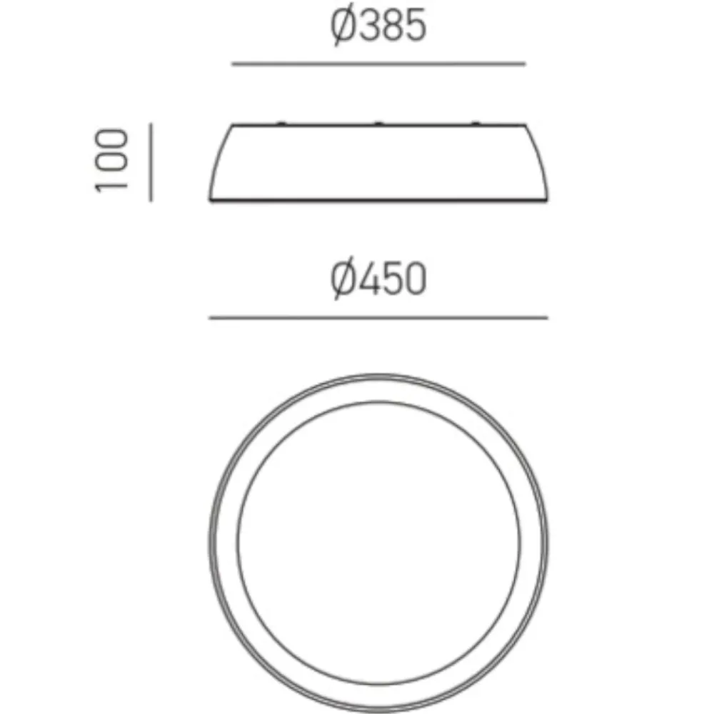 Plafoniere Moderne-Gea Luce sheila plafoniera led 38w 3000k tonda