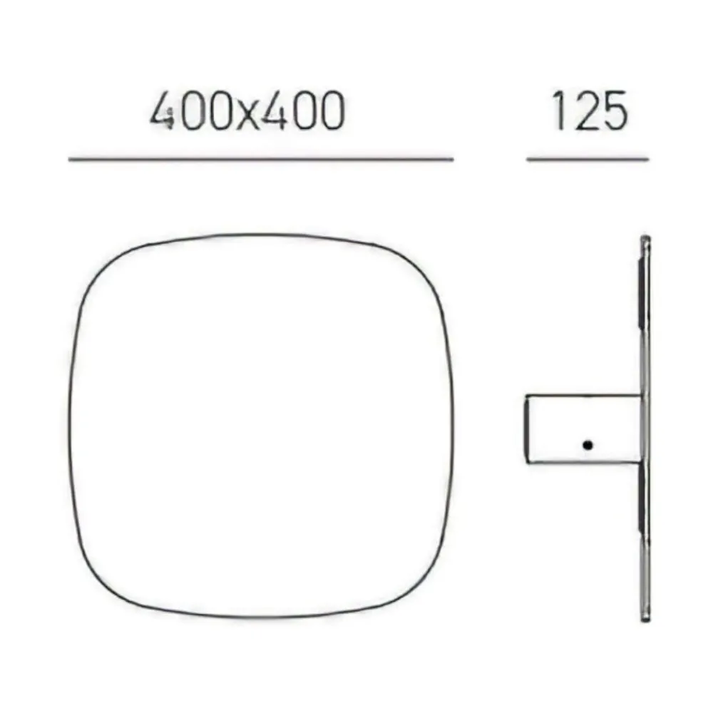 Applique Da Parete-Gea Luce step applique da parete nera led 45w 3000k quadrata
