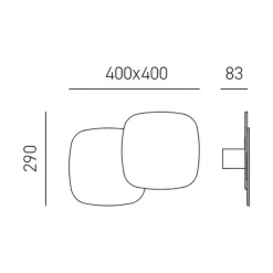Applique Da Parete-Gea Luce step applique da parete led 40w 3000k bianco moderno