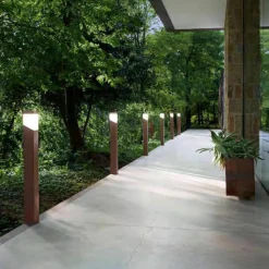 Lampioni Da Giardino-Gea Luce sury lampione da giardino design moderno marrone