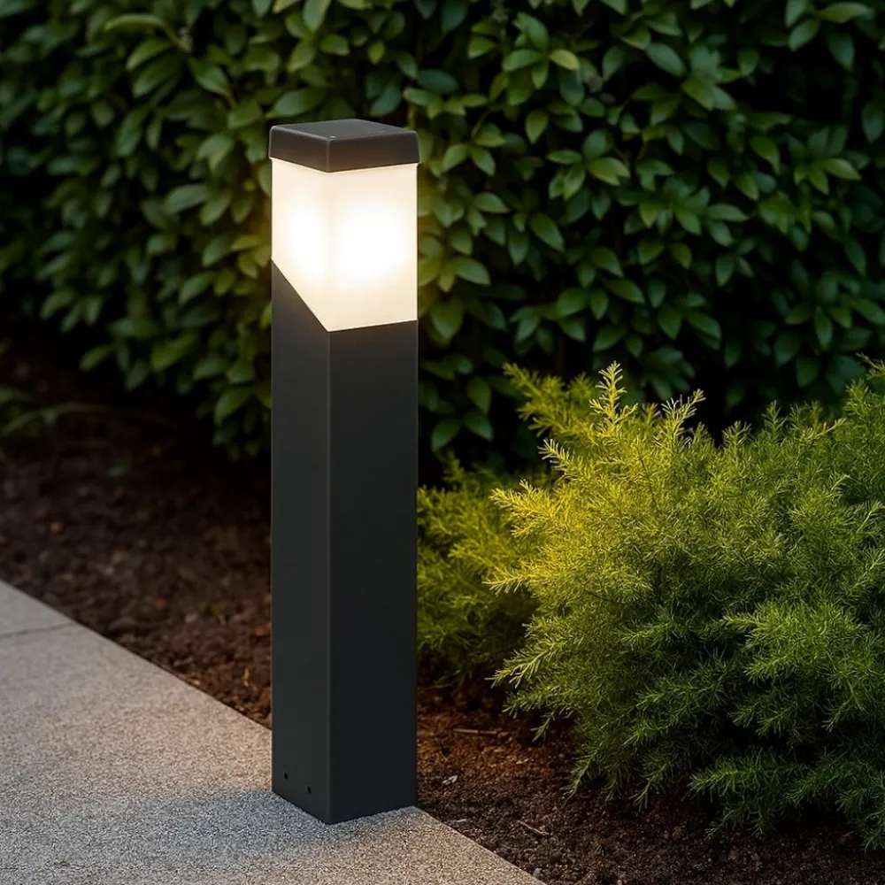 Lampioni Da Giardino-Gea Luce sury lampione da giardino antracite moderno