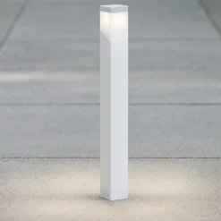Lampioni Da Giardino-Gea Luce sury paletto luminoso da giardino moderno bianco