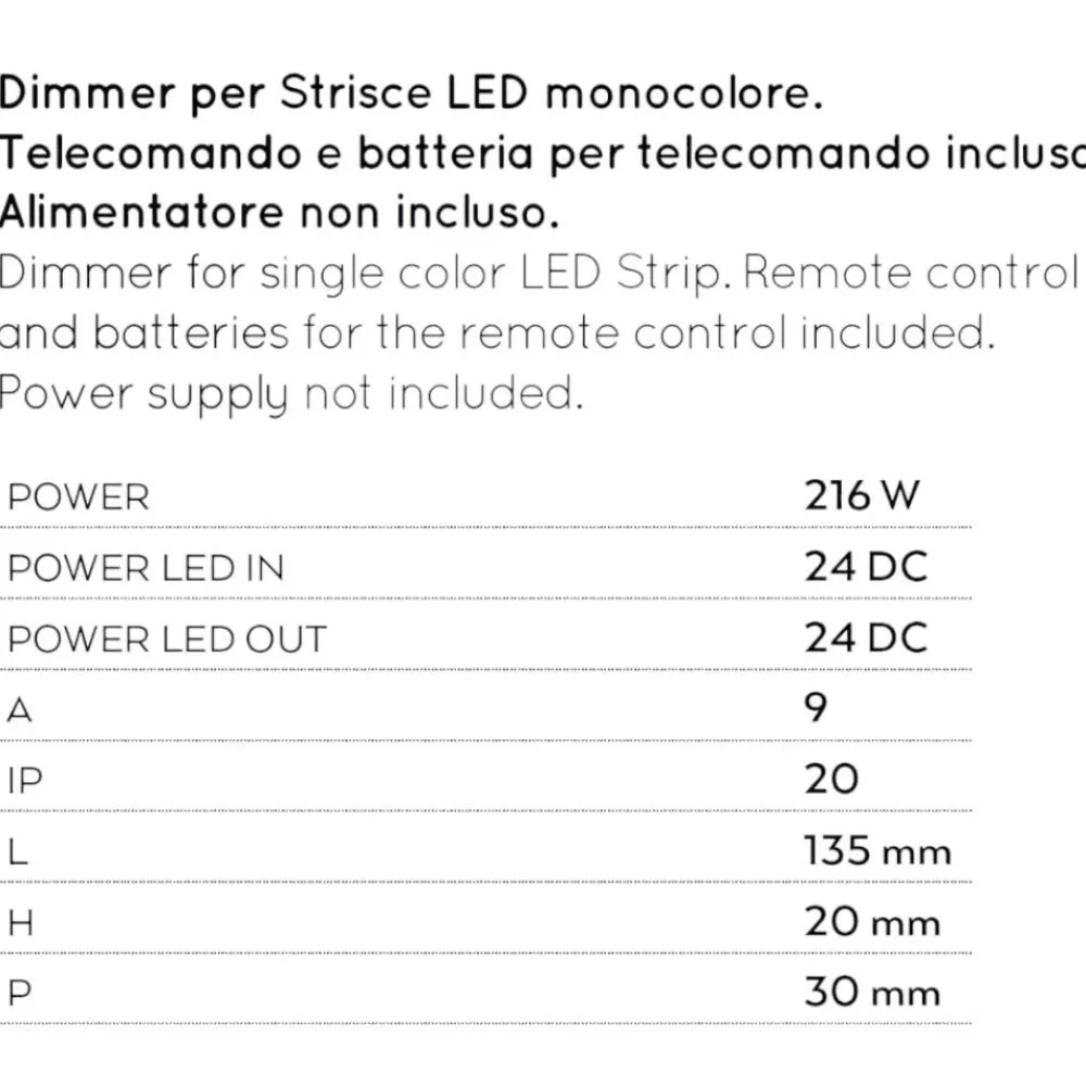 Accessori-Gea Luce telecomando onde radio touch per strisce led monocolore