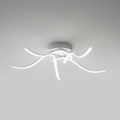 Plafoniere Moderne-Gea Luce tessa plafoniera moderna led 38w 4000k bianca per salotto