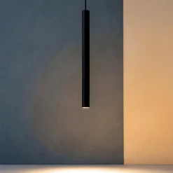 Lampade A Sospensione-Gea Luce thalassia lampada a sospensione led 7w 3000k da comodino nera