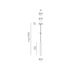 Lampade A Sospensione-Gea Luce thalassia lampada a sospensione led 7w 3000k cilindrica moderna