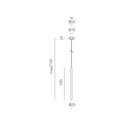 Lampade A Sospensione-Gea Luce thalassia lampada a sospensione led 7w 3000k per comodino bianca