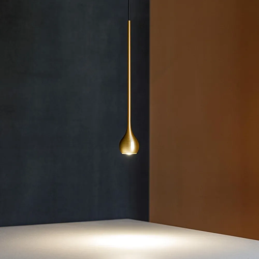 Lampade A Sospensione-Gea Luce ursula lampada a sospensione led 5w 3000k sottile colore oro