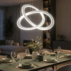 Lampadari Moderni-Gea Luce yara lampadario bianco moderno led 50w 3000k