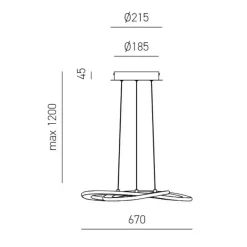 Lampadari Moderni-Gea Luce yara lampadario moderno led 50w 4000k per soggiorno