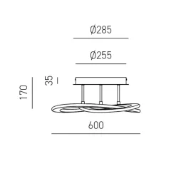 Plafoniere Moderne-Gea Luce yara plafoniera moderna led 40w 4000k per soggiorno