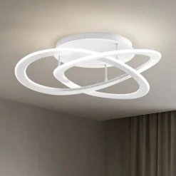 Plafoniere Moderne-Gea Luce yara plafoniera moderna led 30w 3000k bianca per salotto
