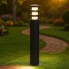Lampioni Da Giardino-Gea Luce zeis lampione da giardino cilindro antracite moderno