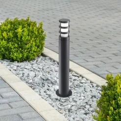 Lampioni Da Giardino-Gea Luce zeis lampione da giardino cilindro antracite moderno