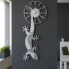 Orologi Da Parete Moderni-Selezionato da Mazzolaluce Geko orologio moderno da parete legno grigio e bianco