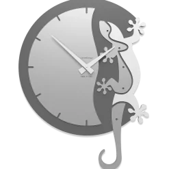 Orologi Da Parete Moderni-Selezionato da Mazzolaluce Geko orologio moderno da parete legno grigio bianco