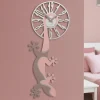 Orologi Da Parete Moderni-Selezionato da Mazzolaluce Geko orologio moderno da parete legno colore rosa antico