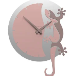 Orologi Da Parete Moderni-Selezionato da Mazzolaluce Geko orologio moderno da parete legno rosa chiaro