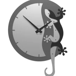 Orologi Da Parete Moderni-Selezionato da Mazzolaluce Geko orologio moderno da parete legno grigio nero