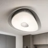 Plafoniere Moderne-Ideal Lux Geko pl4 plafoniera design sagomato vetro bianco per soggiorno