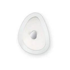 Plafoniere Moderne-Ideal Lux Geko pl2 plafoniera moderna sagomata vetro bianco trasparente