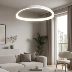 Lampadari Moderni-Ideal Lux Gemini sp d061 bianco lampadario moderno led 48w 3000k