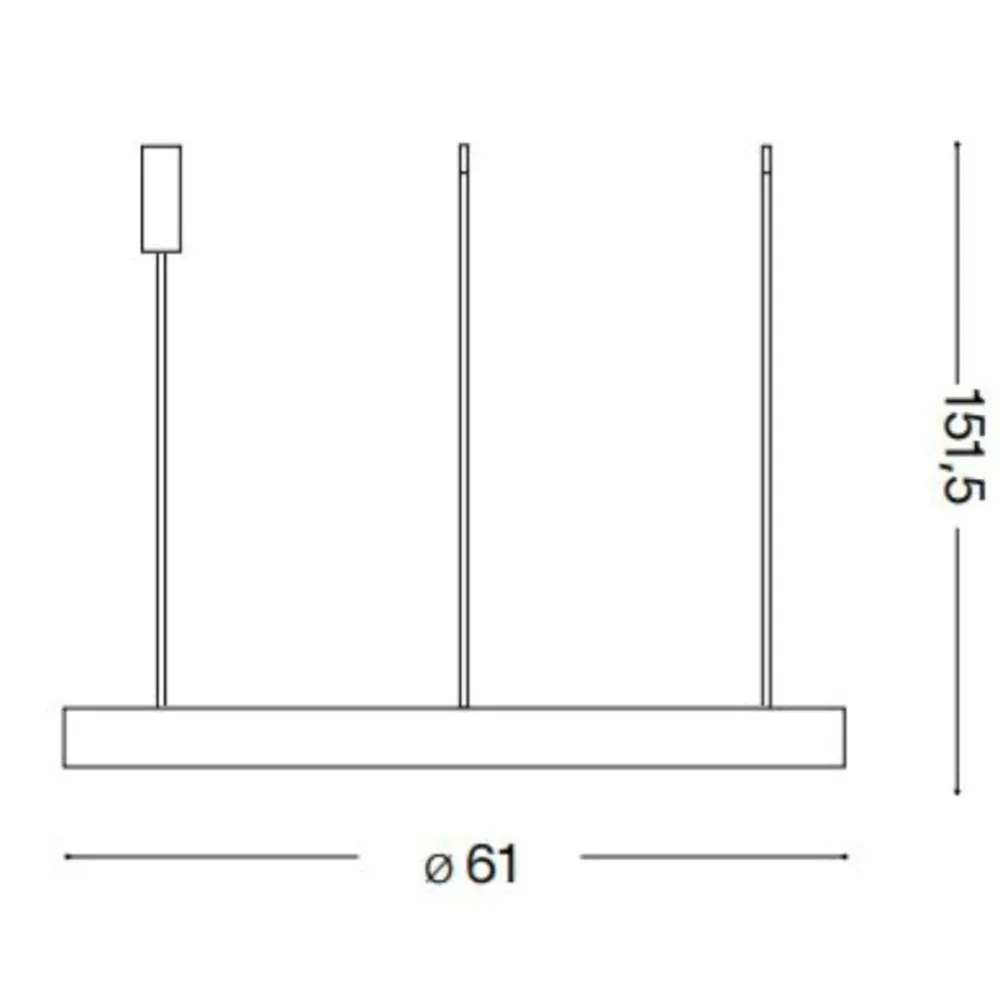 Lampadari Moderni-Ideal Lux Gemini sp d061 bianco lampadario moderno led 48w 3000k