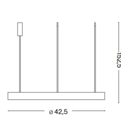 Lampadari Moderni-Ideal Lux Gemini sp d042 lampadario design bianco led 38w 3000k per soggiorno