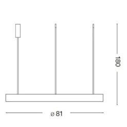 Lampadari Moderni-Ideal Lux Gemini sp d081 lampadario design moderno led 60w 3000k nero