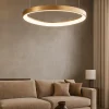 Lampadari Moderni-Ideal Lux Gemini sp d042 ottone lampadario design moderno led 38w 3000k
