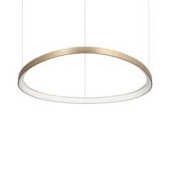 Lampadari Moderni-Ideal Lux Gemini sp d081 ottone lampadario led 60w 3000k cerchio