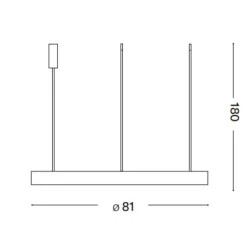 Lampadari Moderni-Ideal Lux Gemini sp d081 ottone lampadario led 60w 3000k cerchio