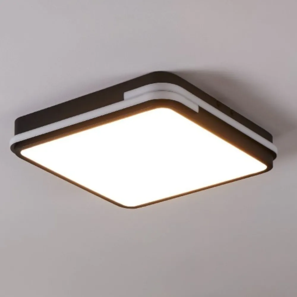 Plafoniere Moderne-Eglo Genovese z plafoniera quadrata moderna led rgb 2700k a 6500k smart