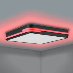 Plafoniere Moderne-Eglo Genovese z plafoniera quadrata moderna led rgb 2700k a 6500k smart
