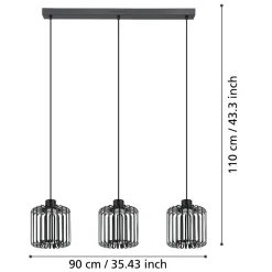 Lampadari Cucina-Eglo Ginestrone z lampadario da cucina 3 luci led rgb da 2700k a 6500k