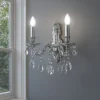 Applique Da Parete-Ideal Lux Gioconda ap2 applique per salone argento antico due luci