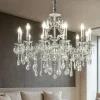 Lampadari Moderni-Ideal Lux Gioconda sp12 lampadario 12 bracci argento pendenti goccia