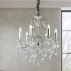 Lampadari Moderni-Ideal Lux Gioconda sp6 lampadario di cristallo goccia argento 6 luci