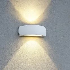 Applique Da Esterno-Ideal Lux Giove ap1 applique curvo per esterni ip54 bianco luce sopra sotto
