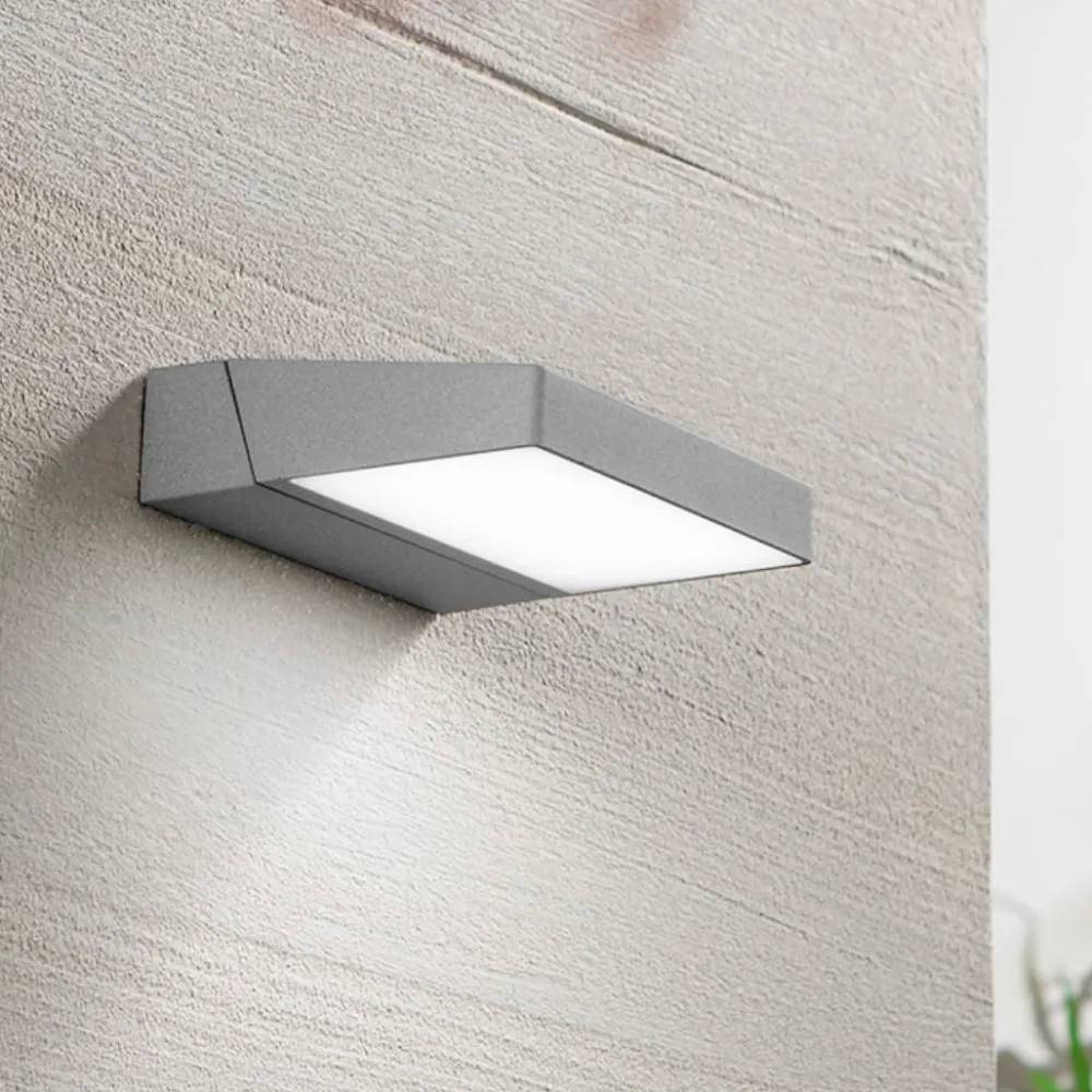 Applique Da Esterno-Perenz Illuminazione Giro perenz applique per esterno grigio cemento ip54 orientabile led 3000k