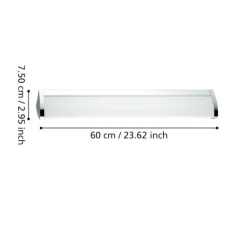 Plafoniere Bagno-Eglo Gita plafoniera da bagno cromo led 16w 4000k ip44