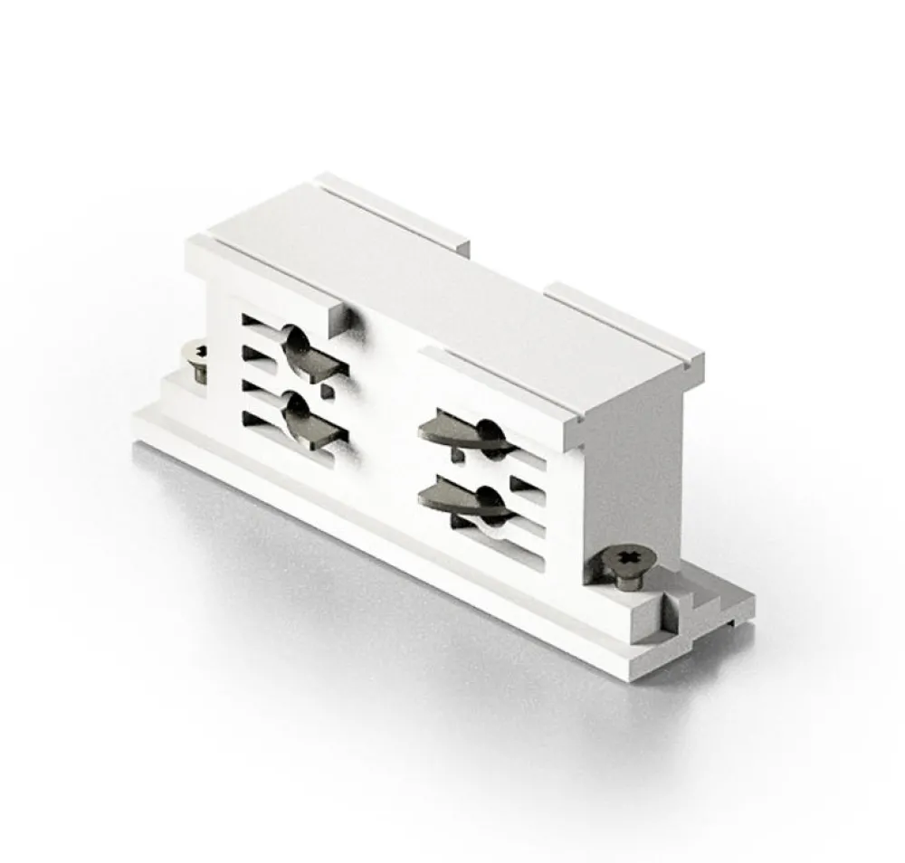 Illuminazione A Binario-Gea Luce Giunto lineare bianco per connessione elettrica meccanica binario trifase