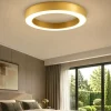 Plafoniere Moderne-Ondaluce Globus plafoniera camera da letto led oro 60cm rotonda