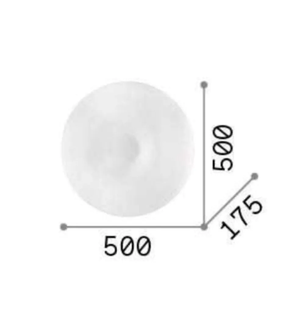 Plafoniere Moderne-Ideal Lux Glory pl3 d50 plafoniera in vetro nickel satinato 3 luci per cucina