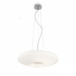 Lampadari Moderni-Ideal Lux Glory sp5 d60 lampadario moderno per soggiorno vetro bianco 60cm