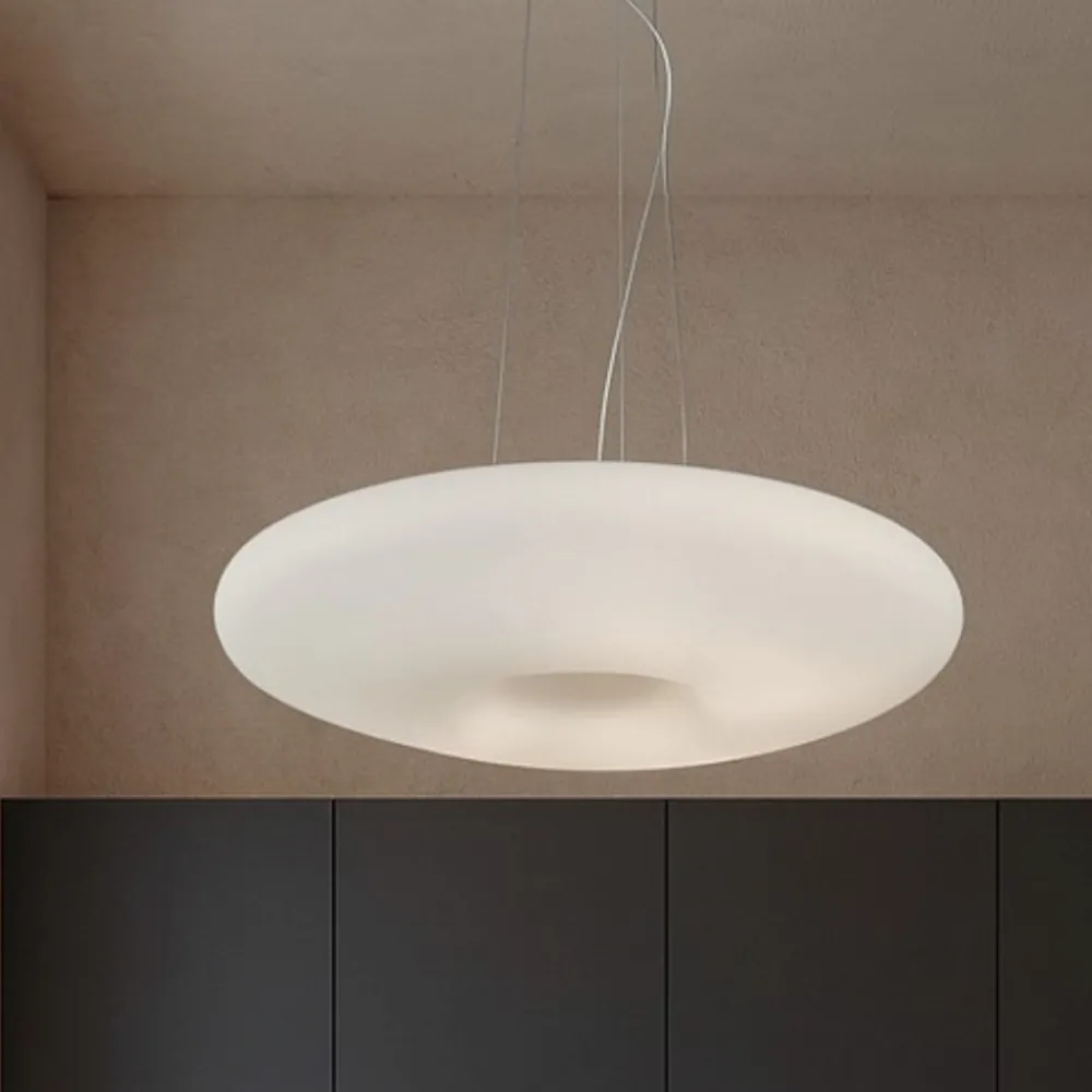 Lampadari Cucina-Ideal Lux Glory sp3 d40 lampadario per tavolo da pranzo bianco 40cm