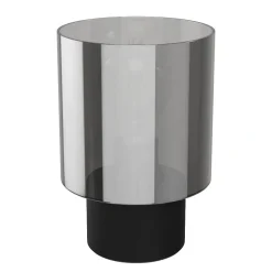 Abat Jour-Eglo Gorosiba abat-jour da comodino nera design minimal in vetro