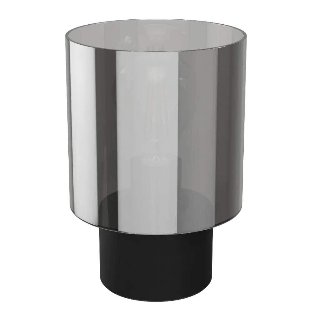 Abat Jour-Eglo Gorosiba abat-jour da comodino nera design minimal in vetro