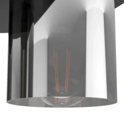 Plafoniere Moderne-Eglo Gorosiba 1 plafoniera moderna quadrata nera con 4 luci
