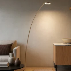 Lampade Da Terra-Gea Luce Gpi lampada da terra orientabile metallo tortora led 3000k dimmerabile